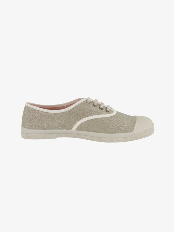 bensimon TENNIS LAC SHINY LINEN Silver BENSIMON