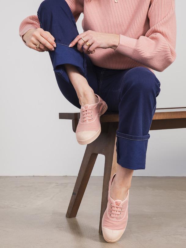 Bensimon TENNIS LACET LIN COLORSOLE Pink BENSIMON