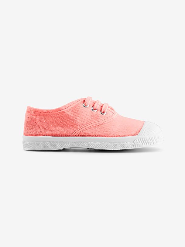 bensimon TENNIS LACETS ENFANT Rose tendre BENSIMON