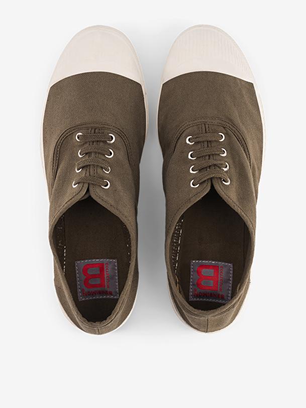 Bensimon TENNIS LACETS HOMME Kaki BENSIMON