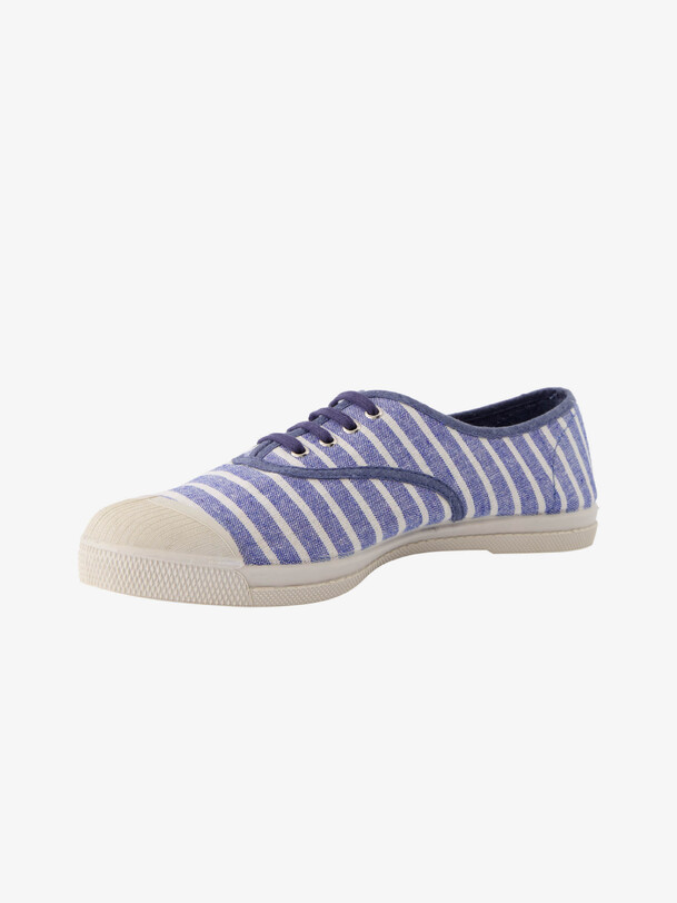 Bensimon TENNIS RAYURE PLAYA Navy Checks BENSIMON