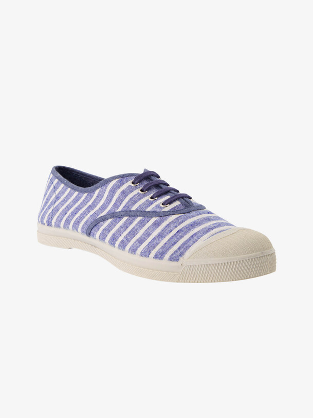 Bensimon TENNIS RAYURE PLAYA Navy Checks BENSIMON