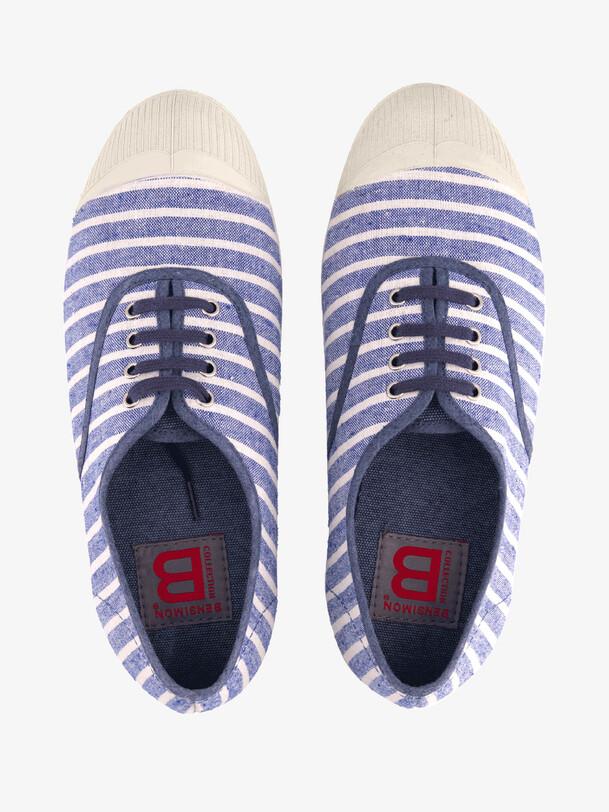 Bensimon TENNIS RAYURE PLAYA Navy Checks BENSIMON