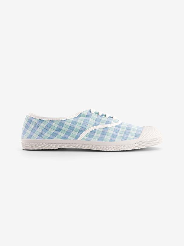 bensimon TENIS LACETS FEMME SUMMER CHECKS Aqua BENSIMON