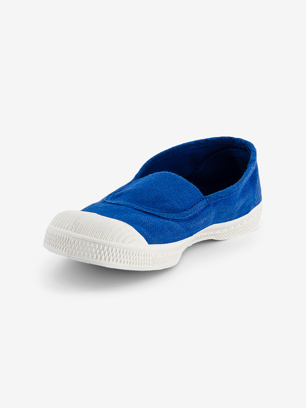Bensimon TENNIS ELASTIQUE ENFANT Tennis Enfant En Coton Bleu Vif BENSIMON