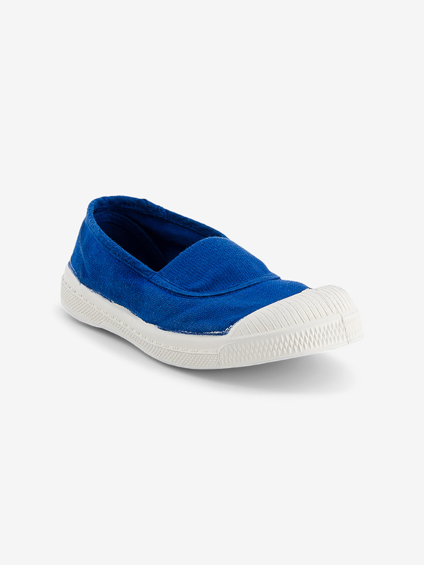 Bensimon TENNIS ELASTIQUE ENFANT Tennis Enfant En Coton Bleu Vif BENSIMON