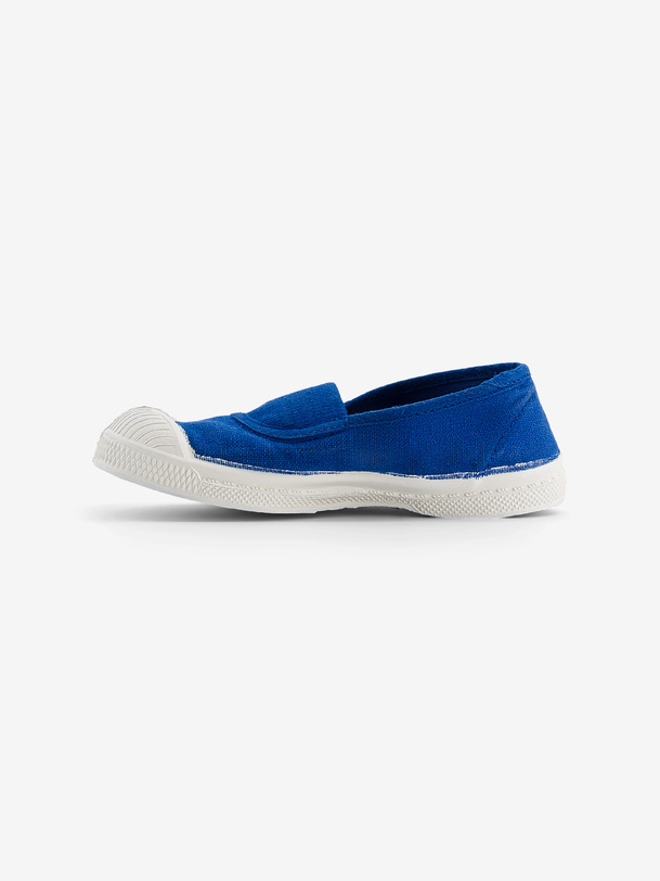 Bensimon TENNIS ELASTIQUE ENFANT Tennis Enfant En Coton Bleu Vif BENSIMON