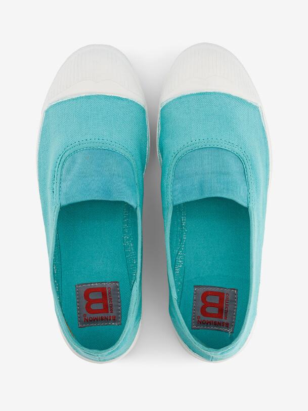 Bensimon TENNIS ELASTIQUE FEMME Tennis Femme à élastique En Coton Turquoise BENSIMON