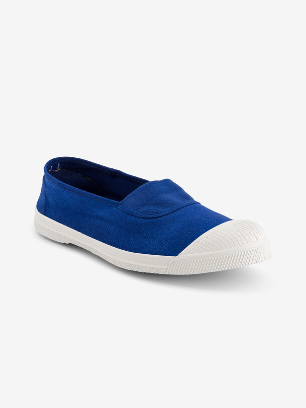 Bensimon TENNIS ELASTIQUE FEMME Tennis Femme à élastique En Coton Bleu Vif BENSIMON