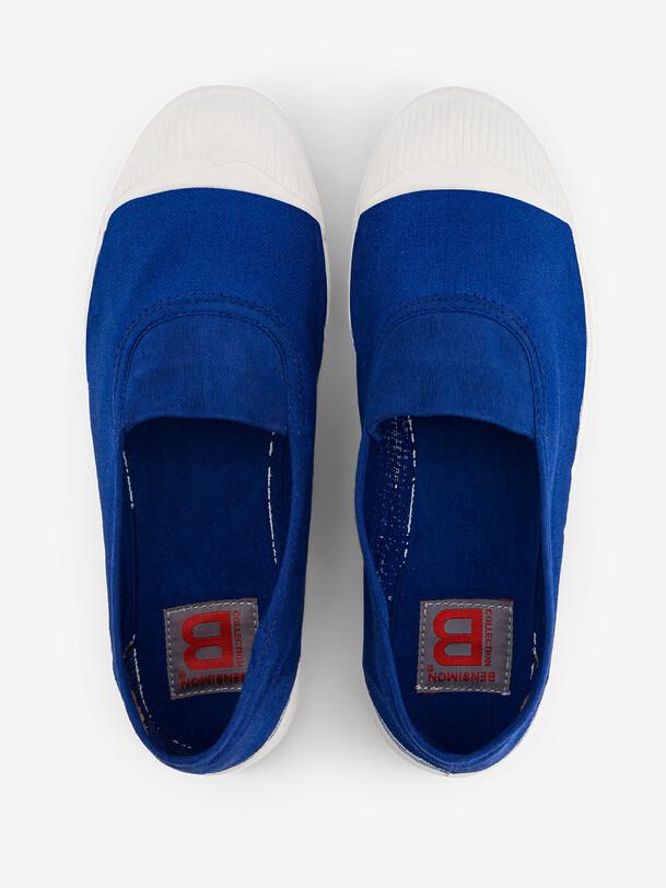 Bensimon TENNIS ELASTIQUE FEMME Tennis Femme à élastique En Coton Bleu Vif BENSIMON