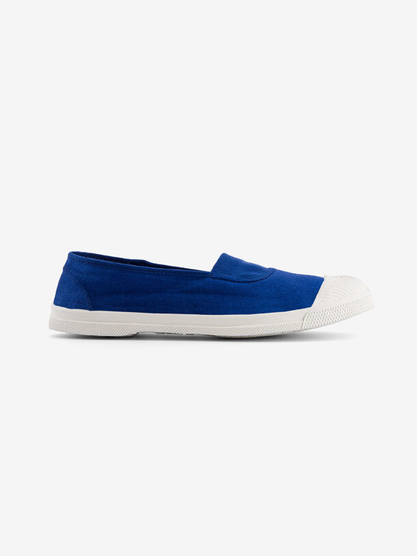 bensimon TENNIS ELASTIQUE FEMME Tennis femme à élastique en coton Bleu vif BENSIMON