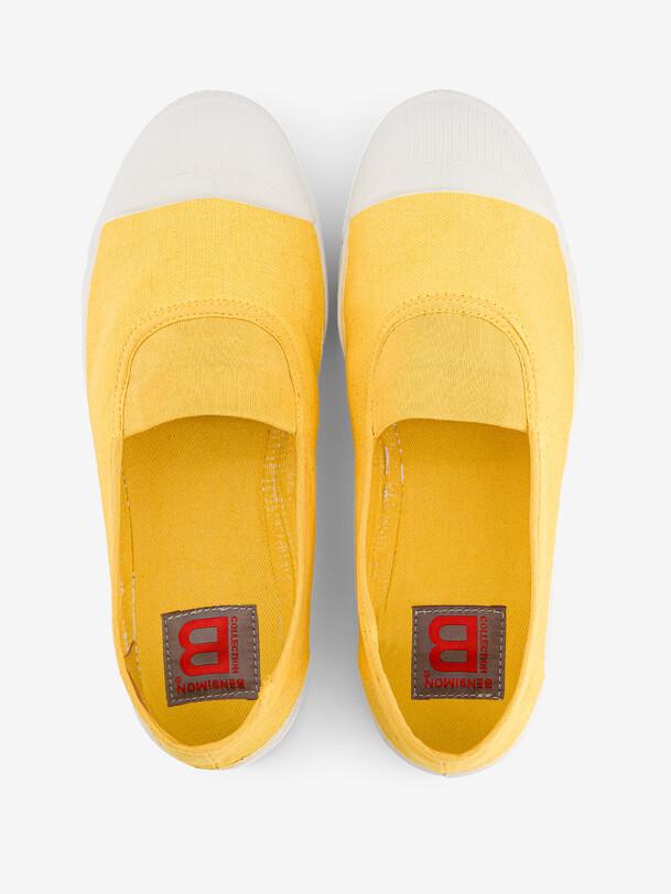 Bensimon TENNIS ELASTIQUE FEMME Tennis Femme à élastique En Coton Bouton D Or BENSIMON