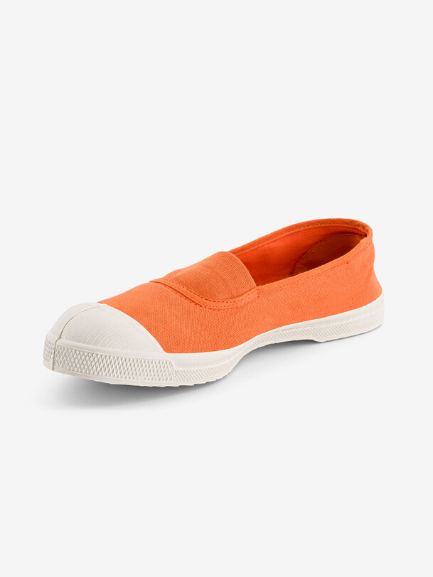 Bensimon TENNIS ELASTIQUE FEMME Tennis Femme à élastique En Coton Abricot BENSIMON