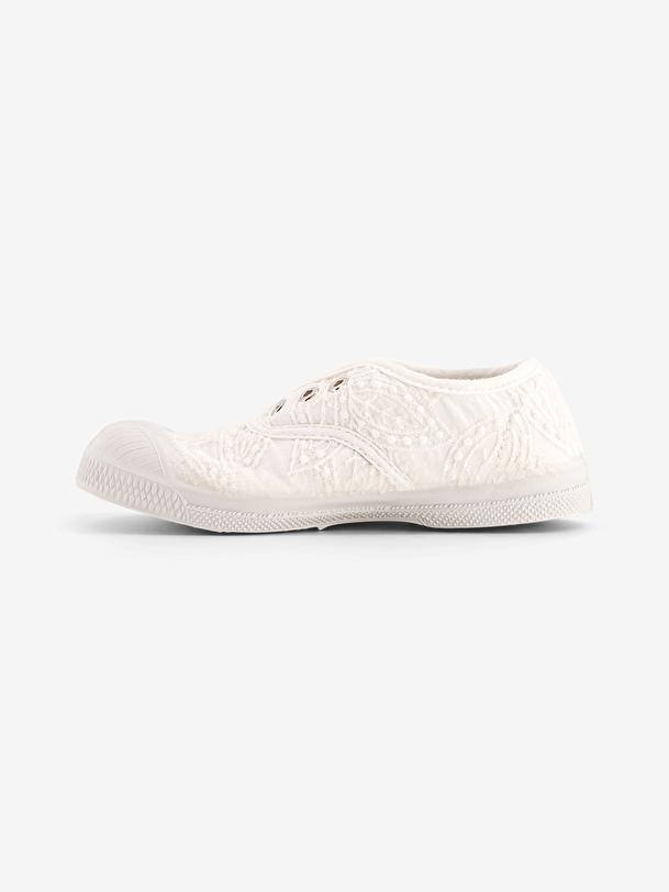 Bensimon TENNIS ELLY ENFANT BRODERIE ANGLAISE Ecru BENSIMON