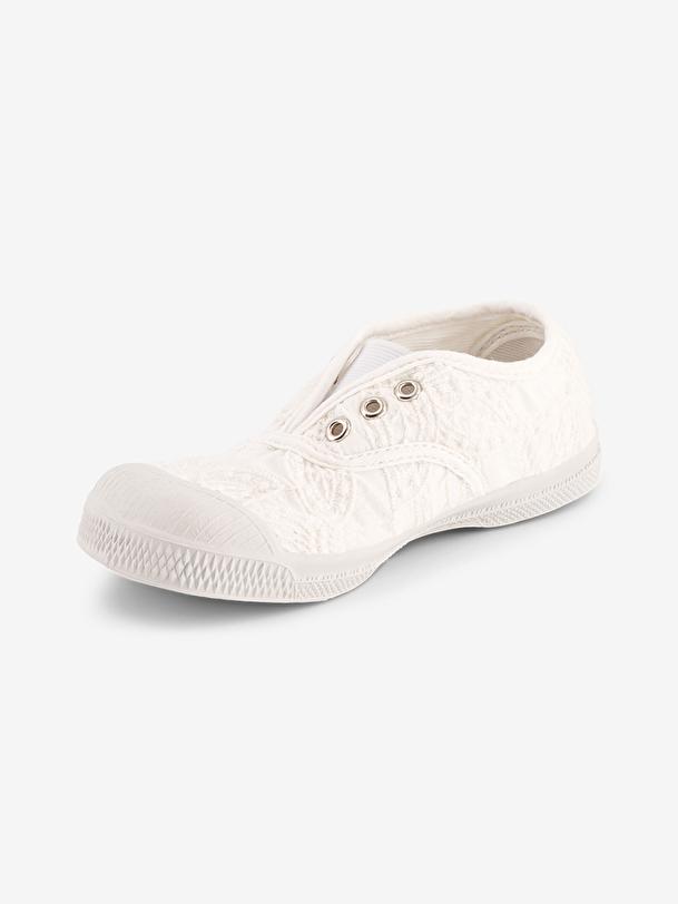 Bensimon TENNIS ELLY ENFANT BRODERIE ANGLAISE Ecru BENSIMON