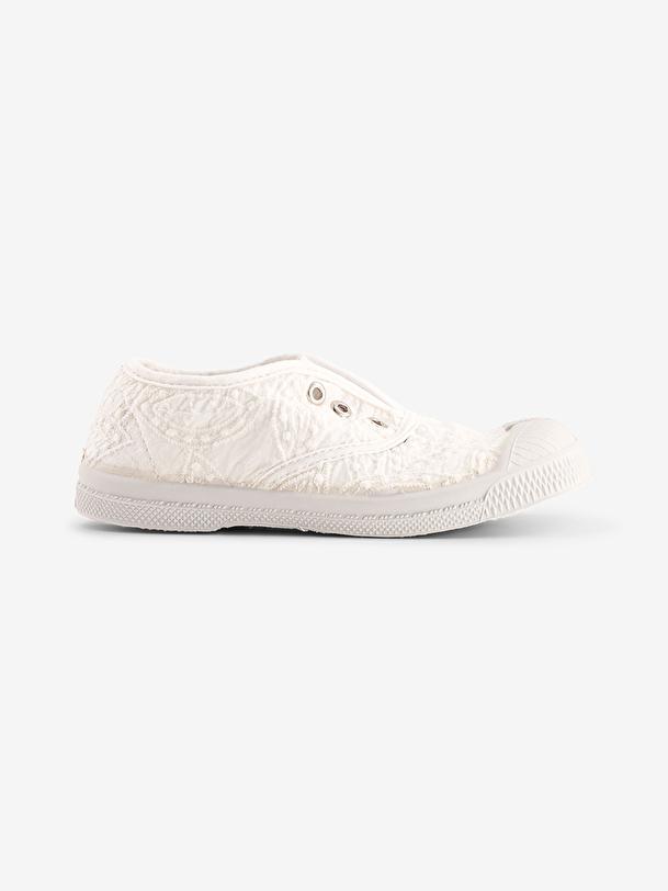 bensimon TENNIS ELLY ENFANT BRODERIE ANGLAISE Ecru BENSIMON