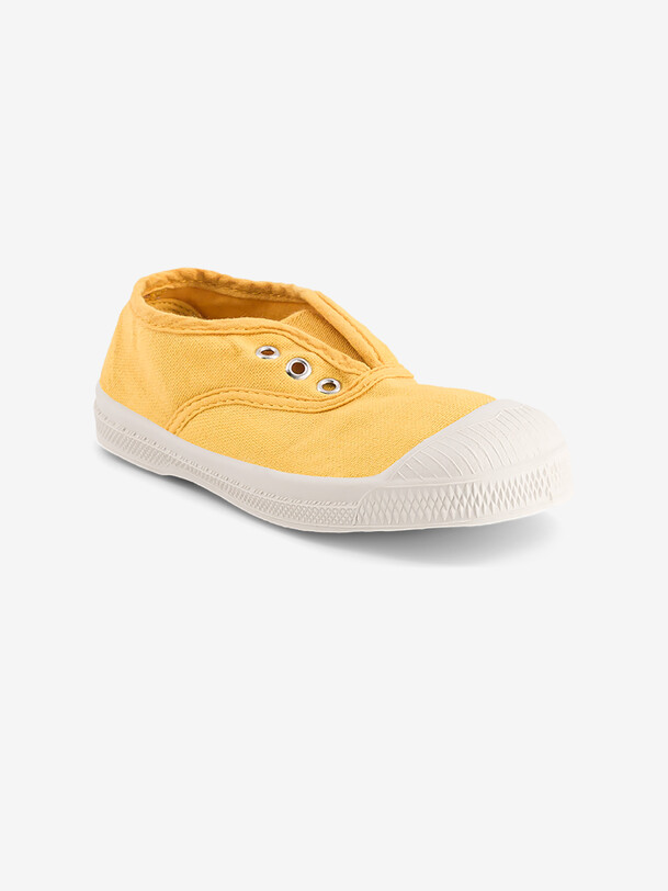 Bensimon TENNIS ELLY ENFANT Tennis Enfant Sans Lacet En Coton Bouton D Or BENSIMON