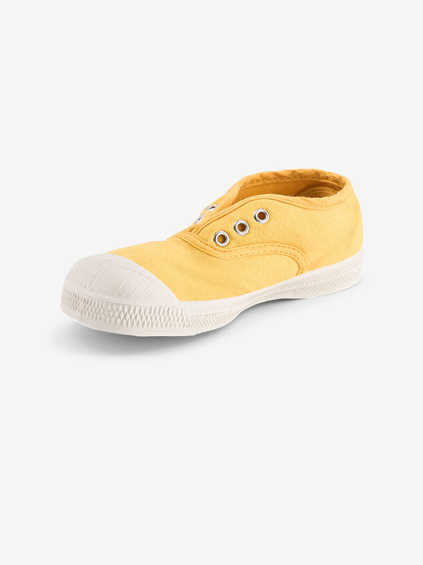 Bensimon TENNIS ELLY ENFANT Tennis Enfant Sans Lacet En Coton Bouton D Or BENSIMON