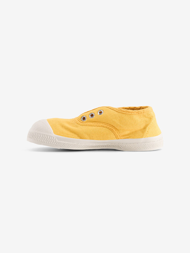 Bensimon TENNIS ELLY ENFANT Tennis Enfant Sans Lacet En Coton Bouton D Or BENSIMON
