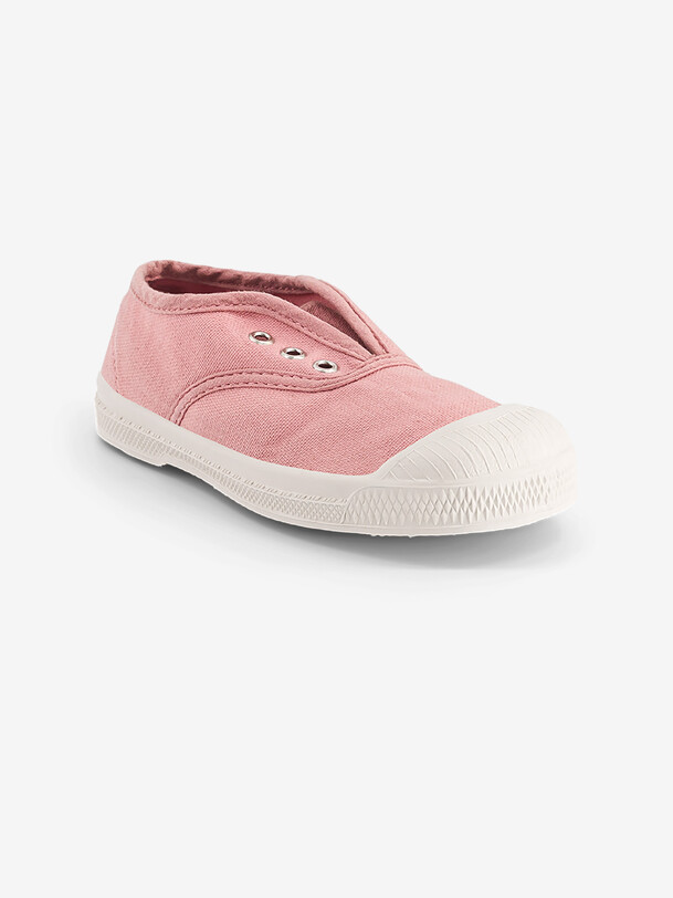 Bensimon TENNIS ELLY ENFANT Tennis Enfant Sans Lacet En Coton Fleur BENSIMON
