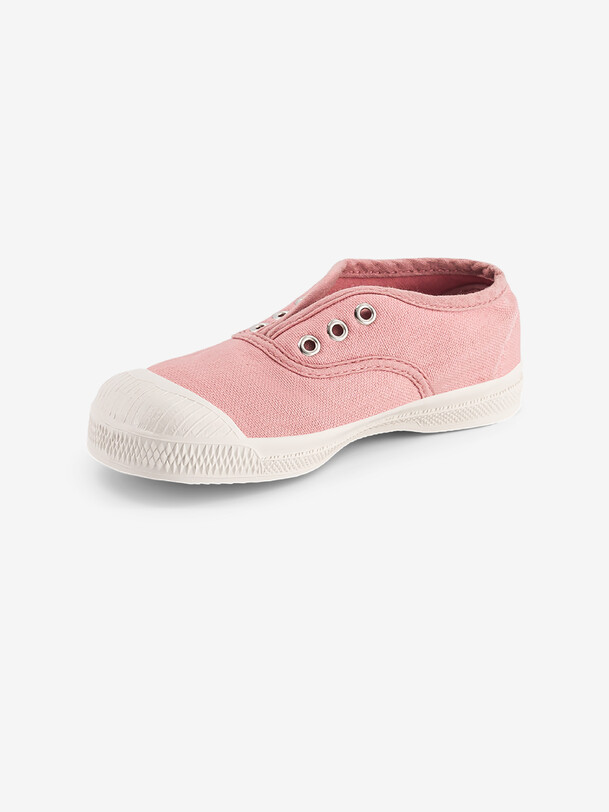 Bensimon TENNIS ELLY ENFANT Tennis Enfant Sans Lacet En Coton Fleur BENSIMON