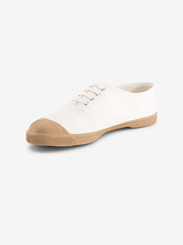 Bensimon TENNIS LACET FEMME COLORSOLE Tennis à Lacet Femme Unicolore Blanc BENSIMON