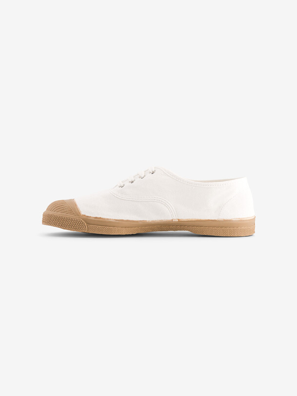 Bensimon TENNIS LACET FEMME COLORSOLE Tennis à Lacet Femme Unicolore Blanc BENSIMON
