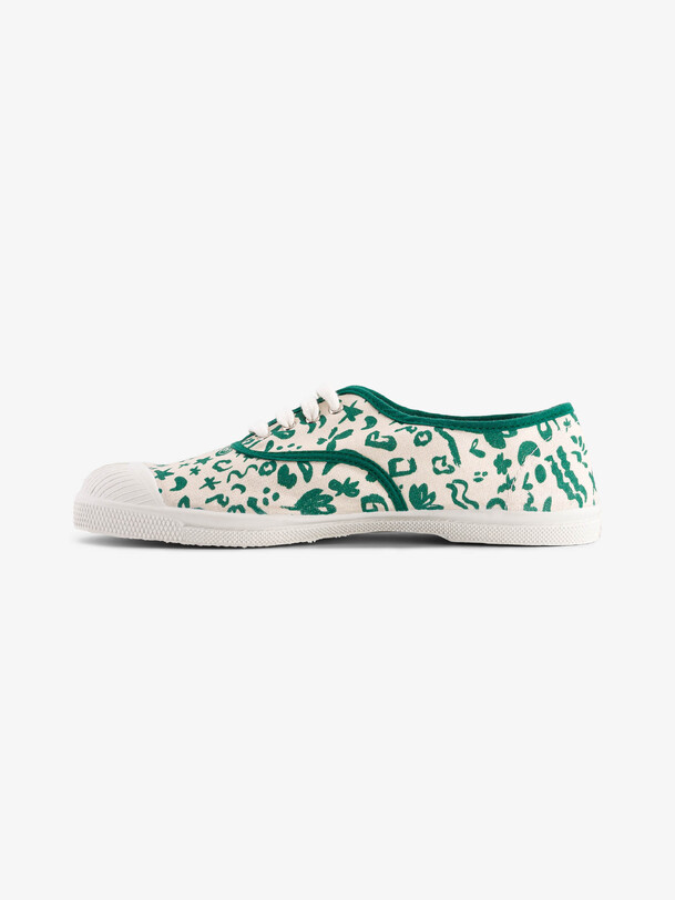 Bensimon TENNIS LACET FEMME GAMIN GAMINE Vert BENSIMON
