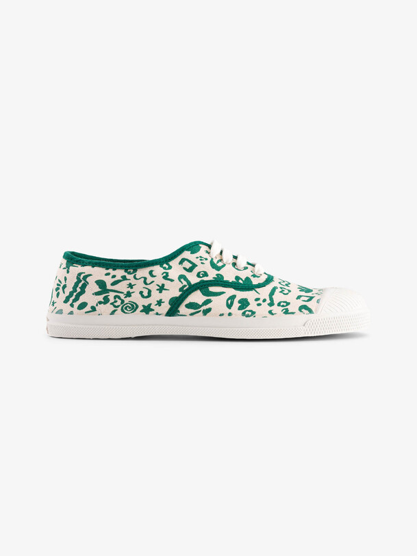 bensimon TENNIS LACET FEMME GAMIN GAMINE Vert BENSIMON