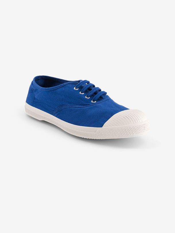 Bensimon TENNIS LACET FEMME Tennis à Lacet Femme En Coton Bleu Vif BENSIMON