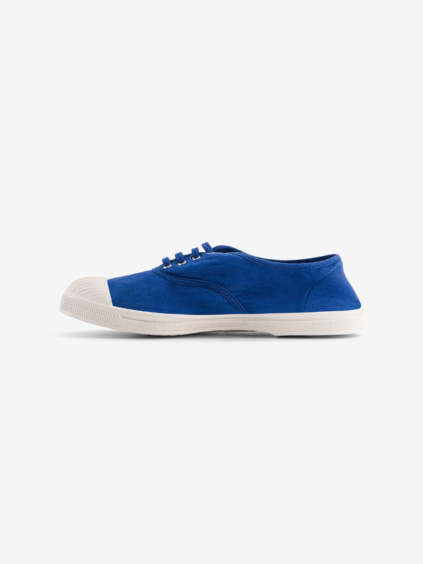 Bensimon TENNIS LACET FEMME Tennis à Lacet Femme En Coton Bleu Vif BENSIMON
