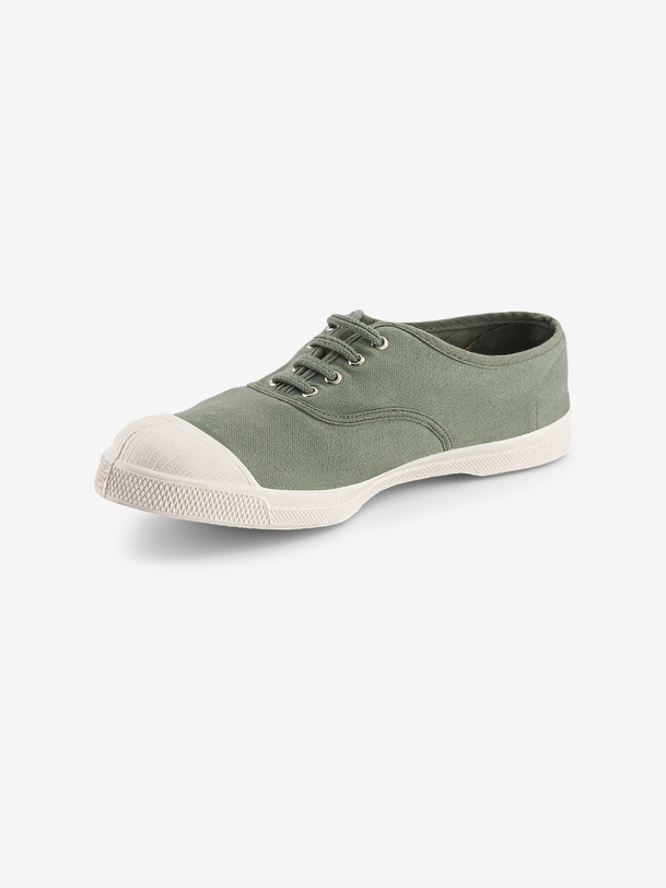Bensimon TENNIS LACET FEMME Tennis à Lacet Femme En Coton Sauge BENSIMON