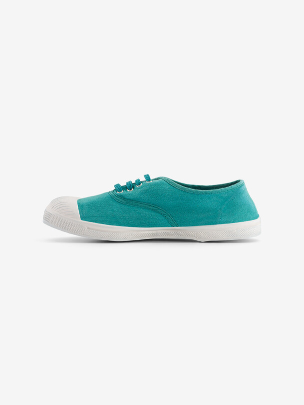 Bensimon TENNIS LACET FEMME Tennis à Lacet Femme En Coton Turquoise BENSIMON