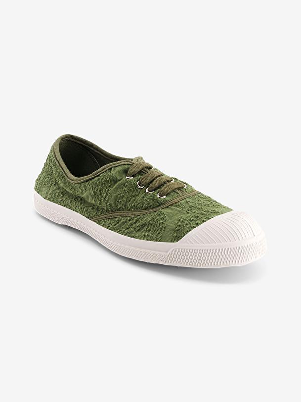 Bensimon TENNIS LACETS FEMME BRODERIE ANGLAISE Trefle BENSIMON