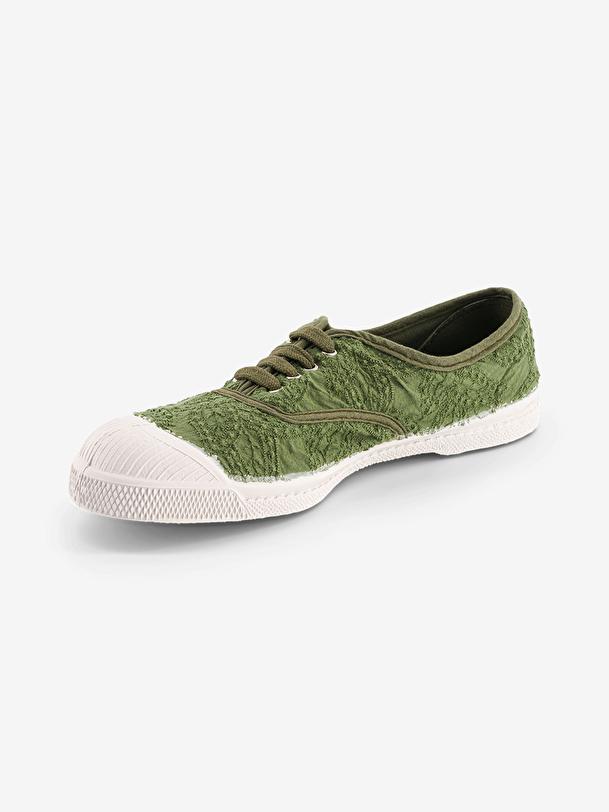 Bensimon TENNIS LACETS FEMME BRODERIE ANGLAISE Trefle BENSIMON