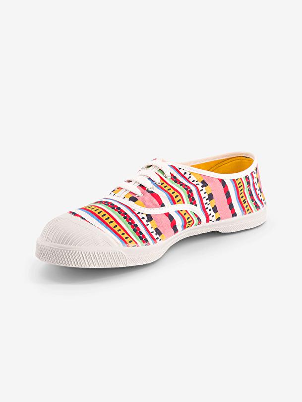 Bensimon TENNIS LACETS FEMME LUCAS DU TERTRE Imprime Lucas Du Tertre BENSIMON