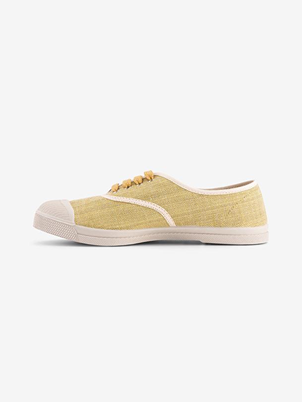 Bensimon TENNIS LACETS FEMME SHINY LINEN Safran BENSIMON