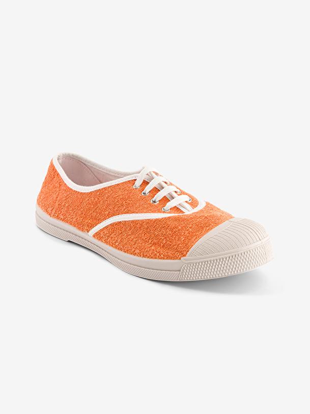 Bensimon TENNIS LACETS FEMME SPONGE Abricot BENSIMON