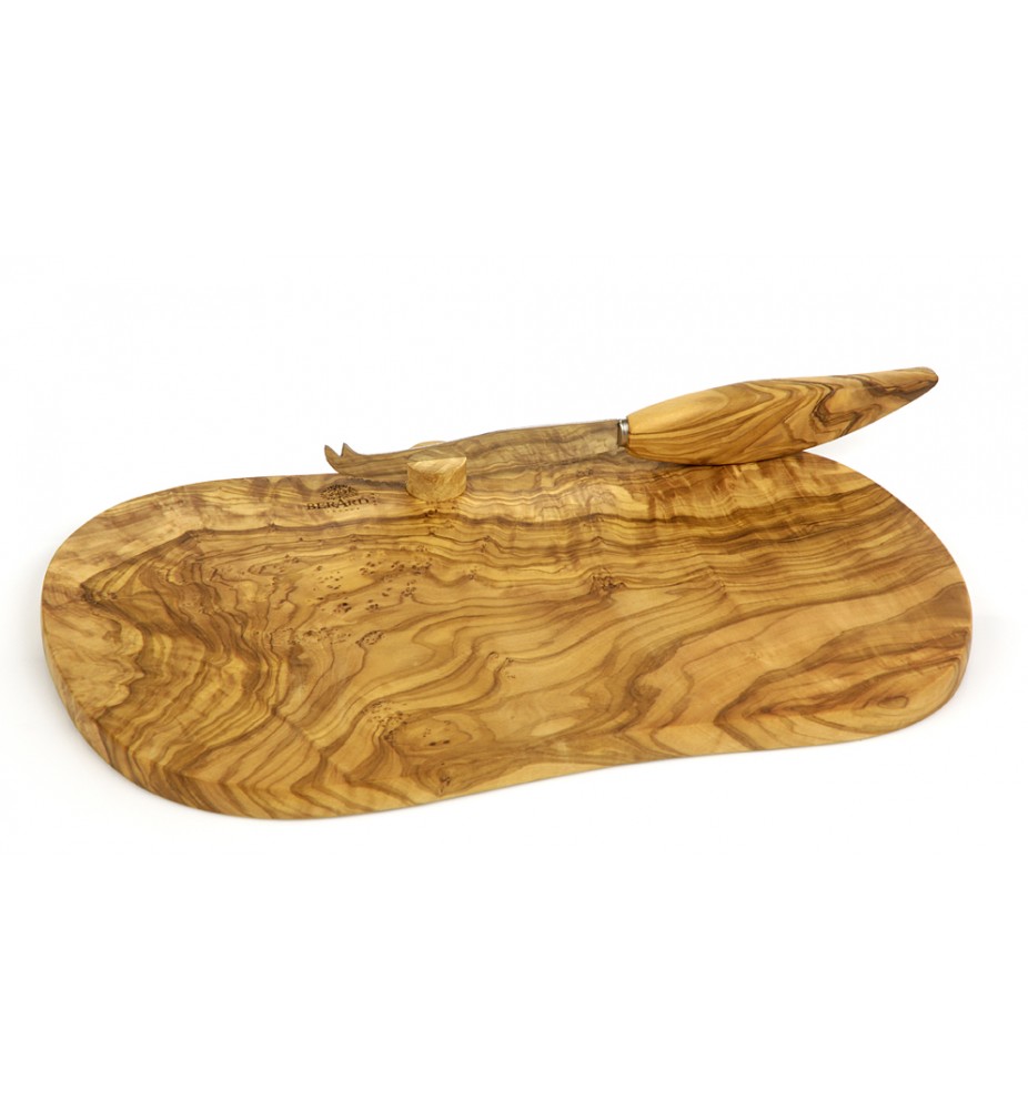 bérard Plateau à fromage en olivier avec couteau