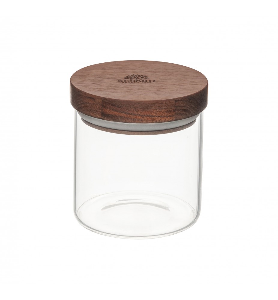 Bérard Pot Verre Borosilicate Couvercle Noyer
