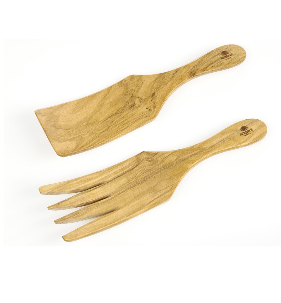 bérard Couverts choucroute en bois d’olivier et fait-main idéal service et mélange - 22 cm