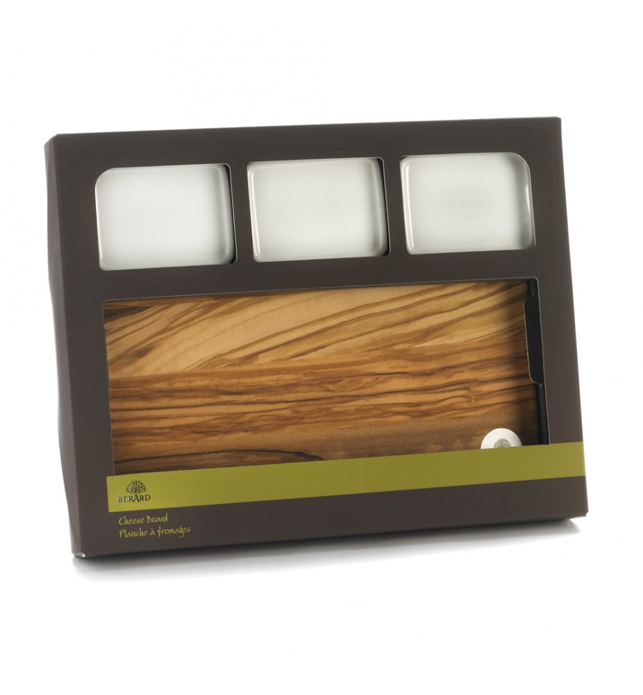 Bérard Planche à Fromage / Apétitif Acero En Bois D’olivier Et Fait-main - 25 Cm