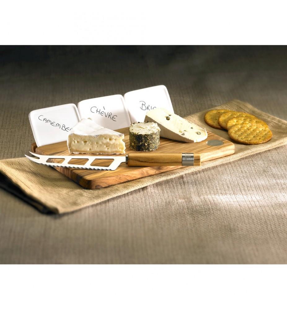 Bérard Planche à Fromage / Apétitif Acero En Bois D’olivier Et Fait-main - 25 Cm
