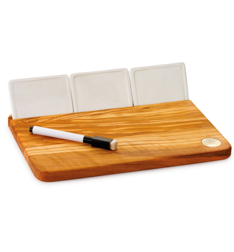 bérard Planche à fromage / apétitif Acero en bois d’olivier et fait-main - 25 cm