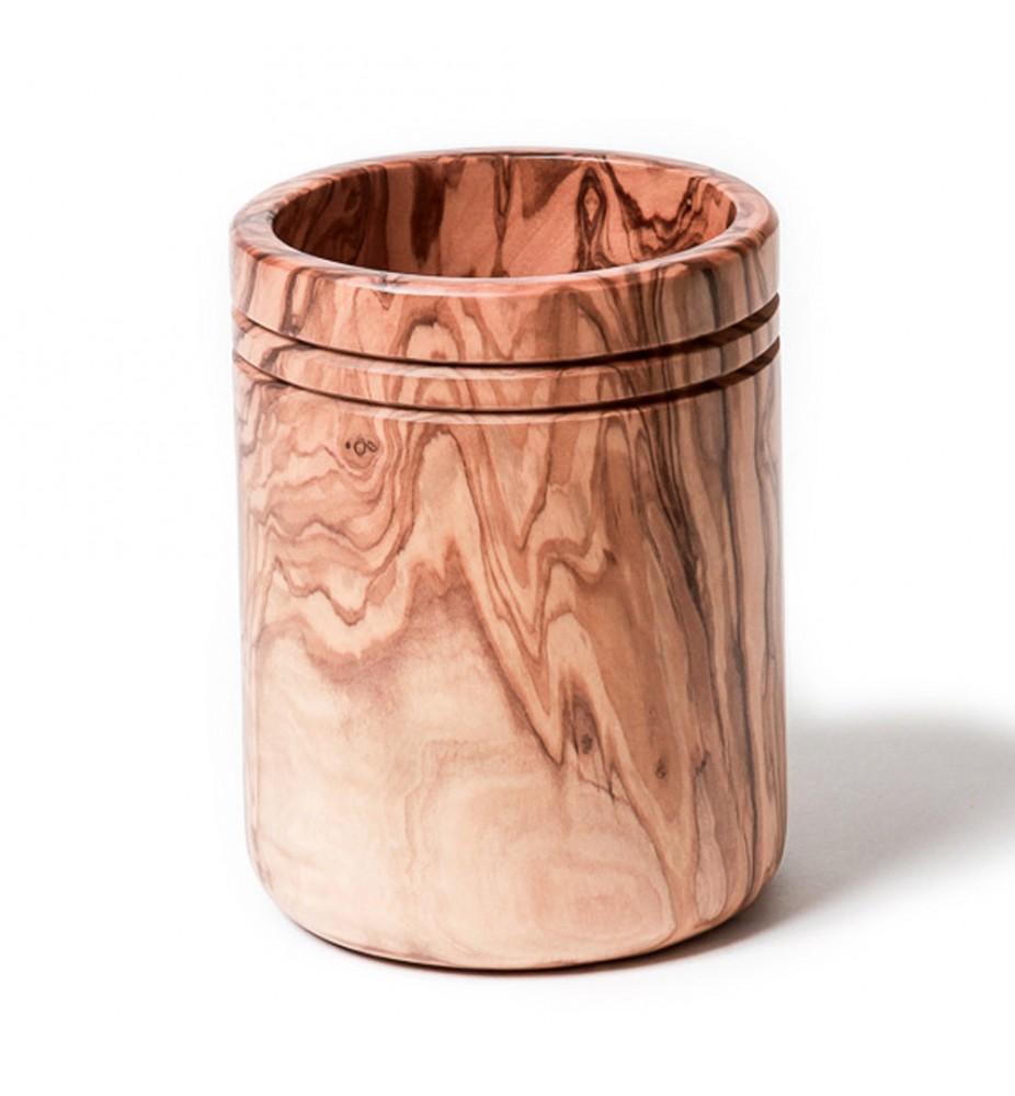 bérard Pot a Couverts Vernis Hauteur 15cm / Dia 11cm Olivier