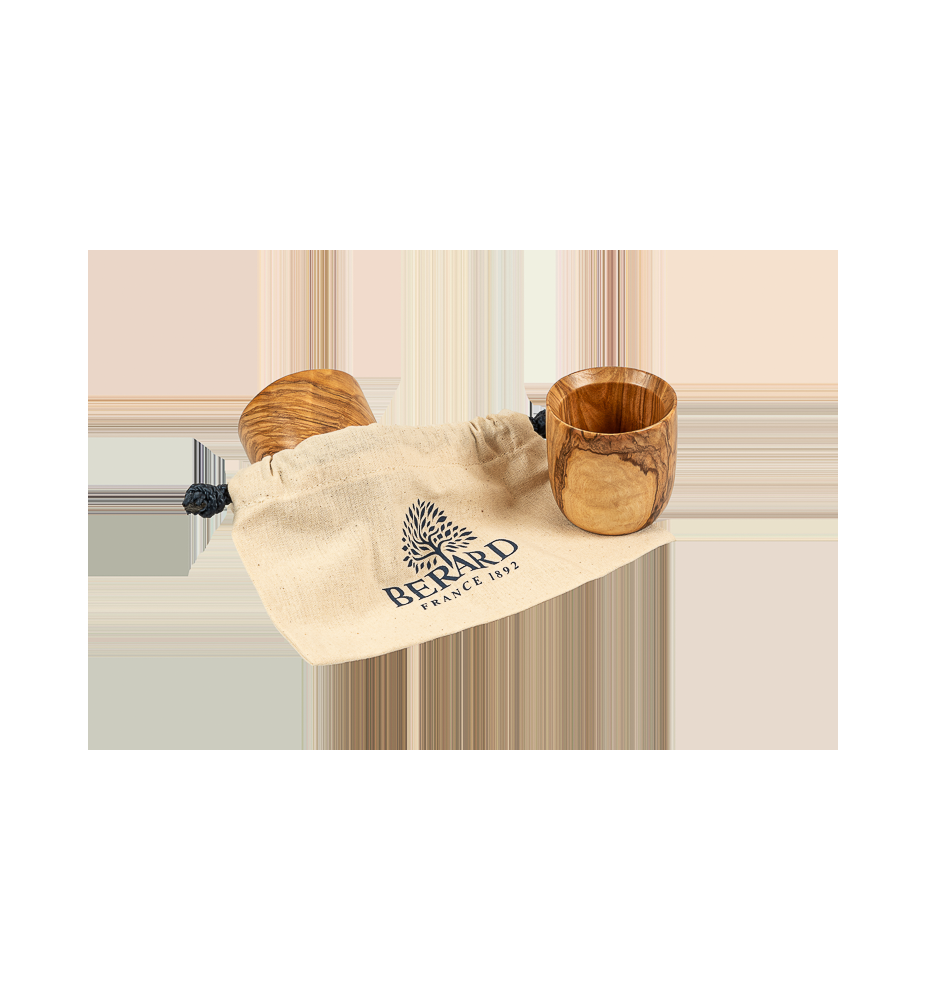 bérard Set 2 tasses expresso 8cl avec sac coton cadeau