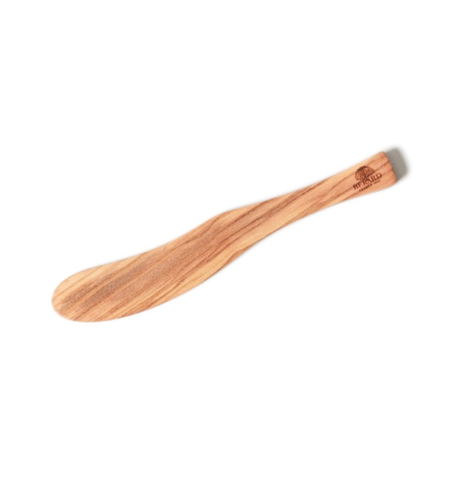 Bérard Tartineur Courbe En Bois D’olivier Fait-main Idéal Beurre Et Pâte à Tartiner - 17 5 Cm