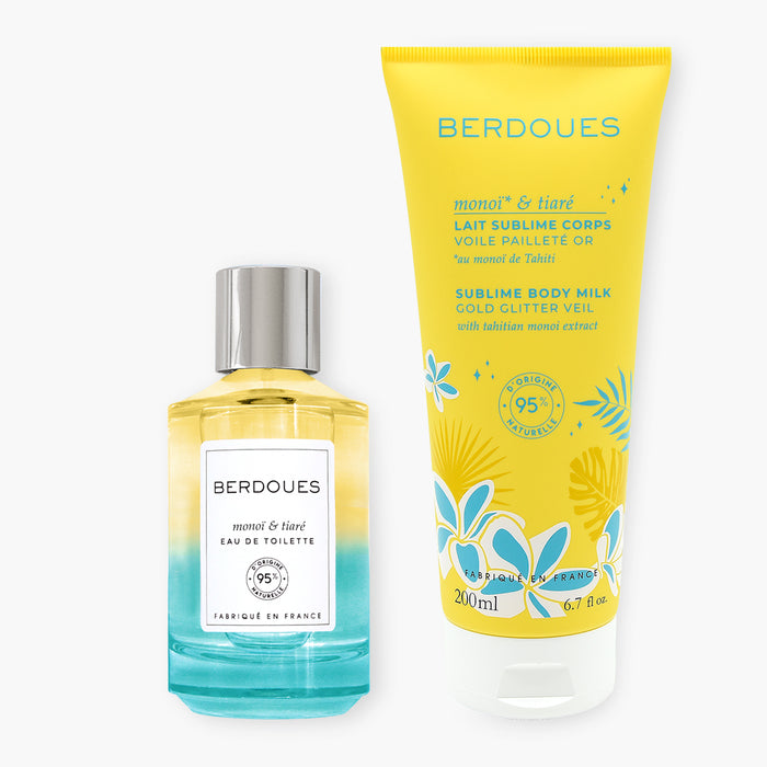 berdoues Duo Eau de toilette et Lait Corps Pailleté Monoï & Tiaré
