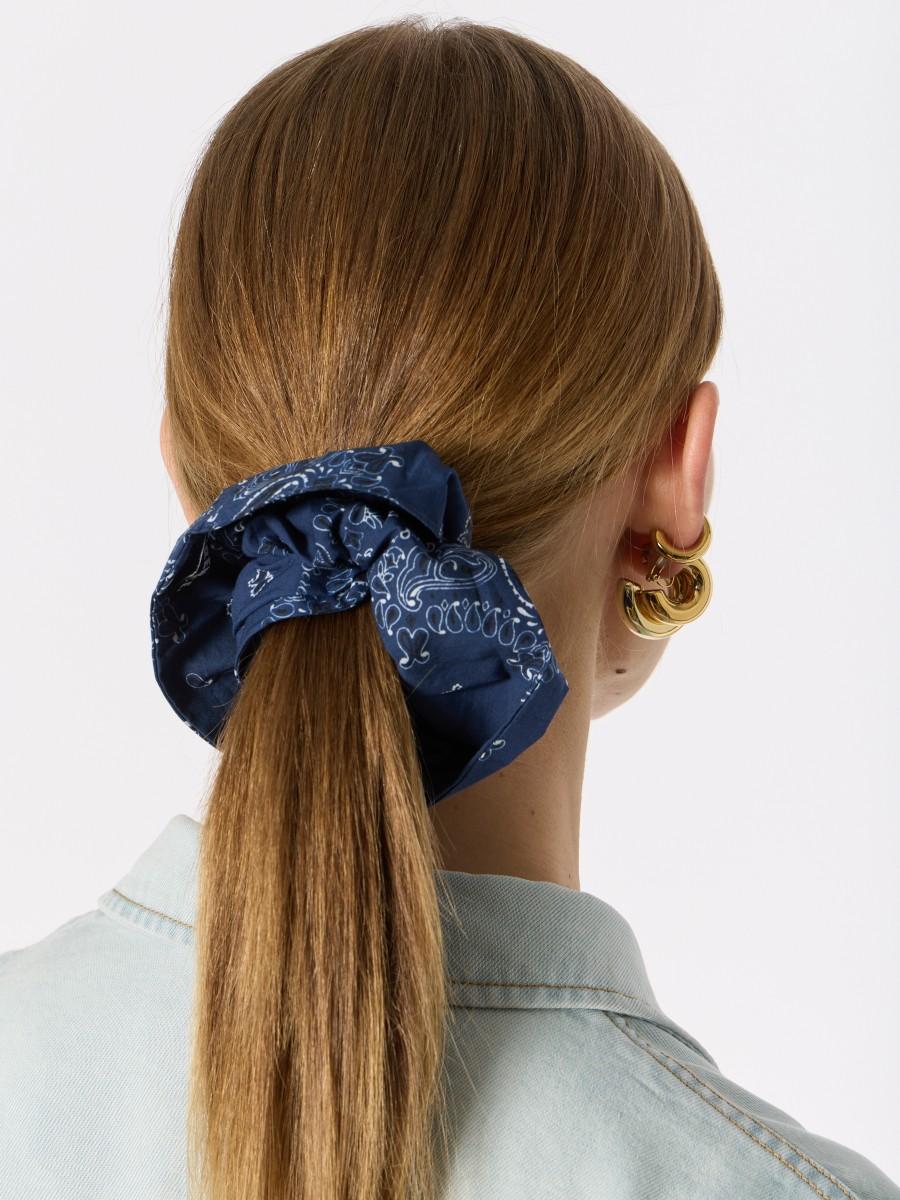 Berenice ACHOUCHOU Chouchou Avec Imprimé Bandana Bleu