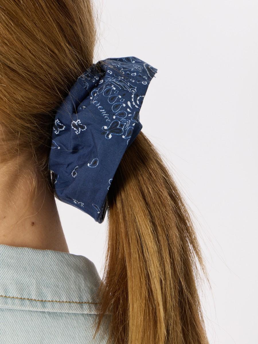 Berenice ACHOUCHOU Chouchou Avec Imprimé Bandana Bleu